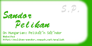 sandor pelikan business card